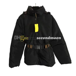 Designer Womens Down Jacket Letters Printed Down Coat Autumn Winter Coats with Midjeband Full dragkedja rockar