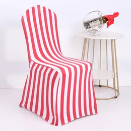 6 datorer Stretch Spandex Chair Covers Rands Red and White Wedding Covers