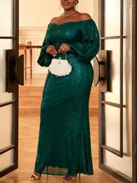 캐주얼 드레스 섹시한 녹색 스팽글 드레스 세련