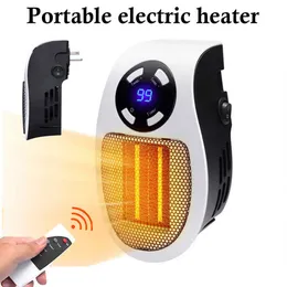 Home Heaters 500W Electric Heater For Home Portable Plug In Wall Room Heating Stove Mini Household Office Radiator With Remote Control Warmer HKD230904