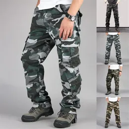 Camouflage Cargo Pants Joggers Militar Men byxor hip Hop Army Camo Spodnie Meskie Man Cotton Sweatpants Kargo Ropa263y