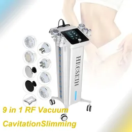 Hot Sale 9 i 1 RF Vakuumkavitation Slimming Machine Ansiktsmassage Ret Cet Professional Fat Loss 40K Cavitation Machine