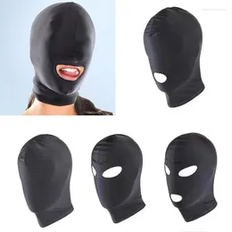 Berets Chegada 1/2/3 Buraco Unisex Spandex Balaclava Boca Aberta Cabeça Máscara Para Jogo Escravo Role Play