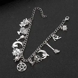 Punk Supernatural Magic Witchcraft Pendant Armband Antiquity Mystery Vintage Charm smycken Gothic Halloween Gift for Women Man BA270Y