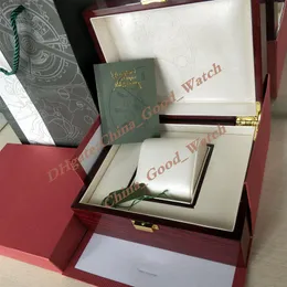 Good Watch Factory Sell Quality Watches Boxes Original Box Papers Big Red Wood Handbag 20mm x 16mm för 15400 15500 15710 15202 GIF256W