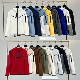 تقنية Fleece Mens Men Men's Stakey Outerwear Womens Coats Up Rooded Sports Jackets Spring Zip Autumn and Designer Tech QUNFH