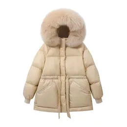 Piumini Parka da donna Giubbotti da donna Cappotto invernale Parka da donna Casual Tinta unita Cappotto ispessito Cappuccio di pelliccia Ispessito Caldo piumino di cotone Donna 230912