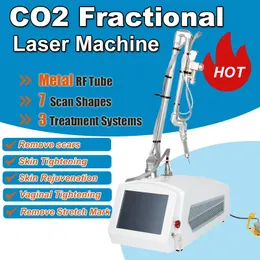 Fraktionerad CO2 -laserborttagningsmaskinärr Ta bort stretchmärken Borttagning Vaginal Dra åt hud Återuppfacing Metal RF Tube Beauty Equipment