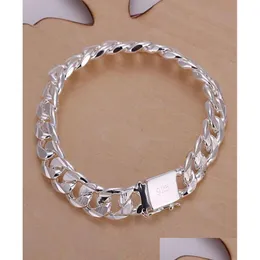 Zincir Fine 925 Sterling Sier Braceletxmas tarzı cazibe bileziği Kadınlar için Moda Mücevher Hediye Bağlantı İtalya Bırakan Teslimat Bilezikleri OTRMT