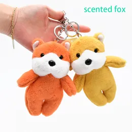 Plush Keychains 15cm Cartoon Cute Scented Keychain Pendant Doll Soft Stuffed Animals Toys Kids Girls Backpack Charm Gifts 230912