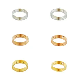 Anel de casal amor parafuso anel masculino anéis para mulher clássico marca de luxo amante anel para amor anel de diamante de casamento 18k ouro prata rosa