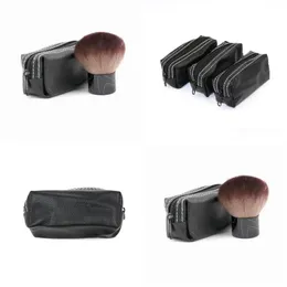 Makeup Brushes Kabuki Brush Single Fluffy Blush Round Rouge Repair Leather Pouch Beauty Tools Drop Delivery Health Accessories DHD3Z