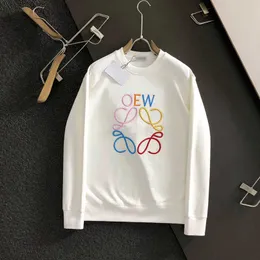 디자인 트렌디 브랜드 2023 가을/겨울 시즌 새로운 다채로운 편지 자수 라운드 넥 스웨터 남자와 여자 같은 바닥 셔츠