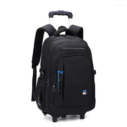 School Bags Rolling Backpack For Boys Trolley With 2 Wheels Kids Bookbag Wheeled Carry On Travel Luggage Mochila