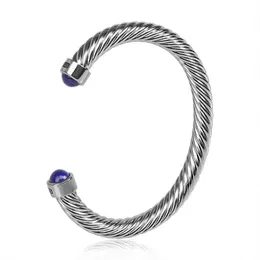 Designer Dy Armband Luxury Top Synthetic Lapis Lazuli Armband Cable Twisted Wire Populära armband Tillbehör smycken Fashion Romantiska valentinsdaggåvor