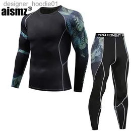 Mens Thermal Underwear Aismz Thermal Underwear Men Thermo Clothes Long Johns Thermal Tights Winter Compression Underwear Quick Dry Pantalon Termico LJ201008 L230