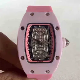 Movimento richarmilles relógio em pó relógio de negócios caso lazer Rm07-01 totalmente cerâmica fita mecânica automática feminino l