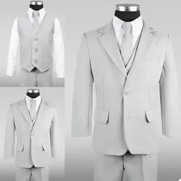 New Spring Boy Formal Suits Dinner Tuxedos Little Boy Groomsmen Kids Children For Wedding Party Prom Suit Formal Wear 3 pcs313R