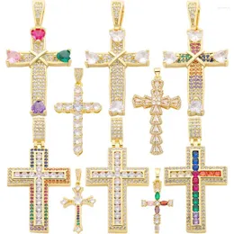 Charms Juya handgjorda talisman böner religiösa smycken gör diy 18k riktig guldpläterad kreativ kristen korsartiklar