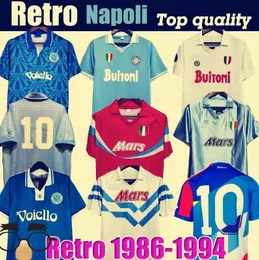 1987 1988 Napoli Retro piłka nożna 87 88 COPPA Italia Ssc Neapol Maradona 10 Zestawy Vintage Calcio Napoli