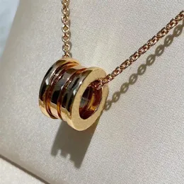 Colar de moda de alta qualidade clássico cintura pequena cilíndrico deslizante pingente colares jóias com embalagem requintada box3330