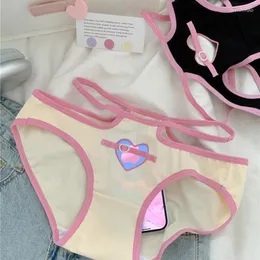 Kvinnors trosor sommar sexig underkläder för kvinnor godis färg dopamin japanska flickor tanga bomull kvinna underkläder ropa para mujer tangas