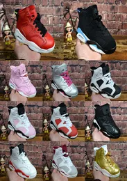 البنات Boys Baby Toddler Running Shoes Kids Jumpman 6 VI Boy Boy and Gril Sport Sneaker Athletics Basketics Shoes4201309