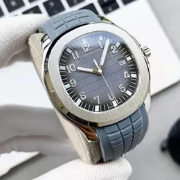 Herren-Automatikuhr, mechanische Uhr, Herren-Armbanduhr, wasserdicht, Gummi, modisch, hochwertig, 40 mm, grün, 5164 Aquanaut-Zeitwerk, mechanisch, transparent