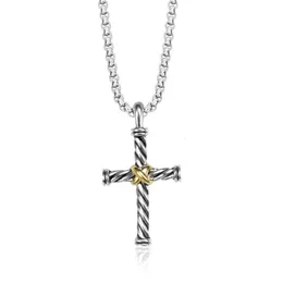 Designer DY Necklace Luxury Top Cross Popular Lexus X Button Line Pendant Stainless Steel Chain Necklace Accessories jewelry stylish romantic Valentine's Day gift