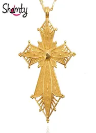 Anhänger Halsketten Shamty Habesha Stil Äthiopische Halskette Kein Stein Reines Gold Farbe Afrikanisch Nigeria Sudan Eritrea Kenia Eretrean Jw8317931
