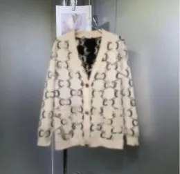 Suéteres para mujer 2023 suéter de mujer con cuello en V chaqueta de manga larga de lujo G letra de gran tamaño cárdigan de punto para abrigo de diseñador