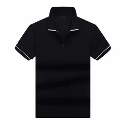 Дизайнерская футболка из чистого хлопка с короткими рукавами, пуловер с лацканами, мужская высококачественная рубашка с воротником-стойкой, модная и свободная большая рубашка-поло, мужская одежда
