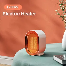 Home Heaters 1200W Fan Heater Electric Heater Mini Portable Desktop PTC Ceramic Heating Warm Air Blower Home Office Warmer Machine for Winter HKD230904