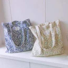 Alışveriş Çantaları Kadın Omuz Çantası Büyük Açık Cep Pamuk Tote Bakkaliye Yeniden Kullanılabilir Katlanabilir Kız Öğrenciler Çanta