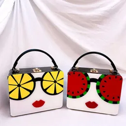 Guling jingguai bagage 2021 ny modeväska kvinnlig sned spänn liten färsk stor kapacitet sommar citron vattenmelon väska 230914