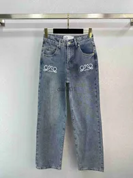 سراويل جينز للسيدات 2023 سراويل جينز للسيدات مصممة عالية مخصصة مباشرة سروال الساق الواسعة تظهر نساء رفيع السراويل غير الرسمية حجم S-L K5 X0914