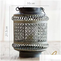 Candle Holders Moroccan Candles Home Decoration Centerpieces Light Holder Lantern Rustic Decor Lanterne Metal Drop Delivery Garden Dhgaq