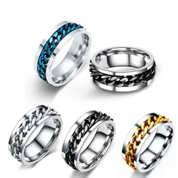 Designer DY Ring Luxury Top Ding can rotate the chain titanium steel ring Tiktok open beer stainless steel Jewelry set up a stall Accessories jewelry Valentine's Day