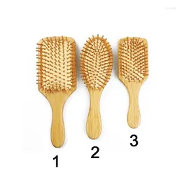 Hair Brushes 1Pcs Big Large Eco-Friendly Bamboo Women Men Adt Professional Travel Paddle Detangling Mas Brush And Comb Drop Delivery P Dhodt
