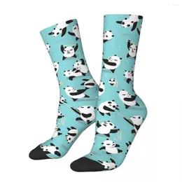 Men's Socks All Seasons Crew Stockings Panda Animal Harajuku Funny Hip Hop Long Accessories For Men Women Birthday Present