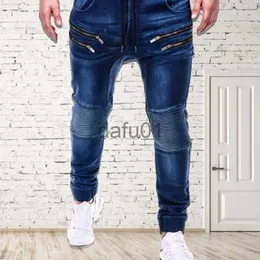 Jeans da uomo Jeans da uomo Pantaloni maschili Pantaloni casual Pantaloni sportivi Jogger Cerniera Tasche con coulisse Allenamento fitness Corsa Skinny265P x0914