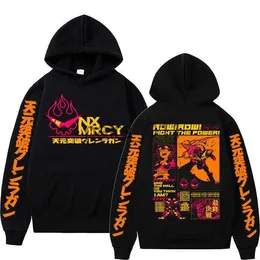 رجال الرجال منسقات الأسواق للرجال هوديس من النوع الثقيل اليابان أنينمي Tengen Toppa Gurren Lagann Print Hoodie Style Men Men Women