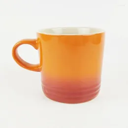 Mugs Ceramic Tea Mug For Cups Orange Yellow Kiln Change Glaze Office And Home Horoscope Coffee Gifts