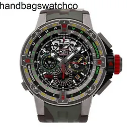 Richarmilles obserwuje luksusowy mechaniczny ruch mechaniczny ceramiczny gumowy pasek sportowy RM60 Flyback Automatico 50 mm Titanio Da Cinturino Orologio RM6