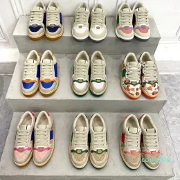 2024 Fashion Vintage Screener Designer Casual Dirty Shoes with box Classic Leather Web Butter Sneaker beige white ebony green gg''sneak XiULce