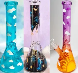 Wasserpfeifen Glasbecher mit Gänseblümchenmuster Bong GLASWASSERROHR Unquie Fab Egg Dab Rigs
