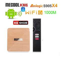 MECOOL KM6 Deluxe Edtion Wifi 6 Google Certified TV Box Android 10.0 4GB 64GB Amlogic S905X4 1000M LAN Bluet0th 5.0 Set TopBox