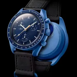 Herrenuhr, Monduhr, Neptun-Uhrwerk, Jupiter-Uhr, Mission zum Merkur, 42 mm Luxus-Nylon-Armband, Planet Montre Master-Armbanduhr, Uhr mit Box