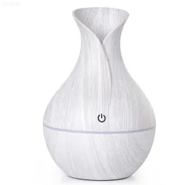 Luftbefeuchter Kreative Holzmaserung Vase Luftbefeuchter Stumm Aromatherapie Lokomotive Büro Home USB Bunte Lampe Luftbefeuchter L230914