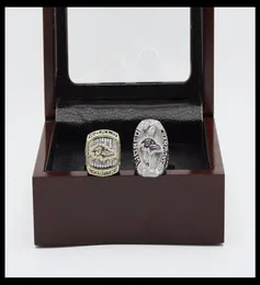 عالي الجودة 2PCS 2000 2012 Baltimore Maryland Championship Ring Ring مجموعة SEC Ring Sports Jewelry Fans Ring US Size 11#1338189